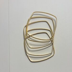 5 pack gold square shaped bracelets